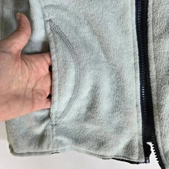 OshKosh reversible blue grey Camo fleece fall winter jacket boys size 8 - Picture 6 of 8